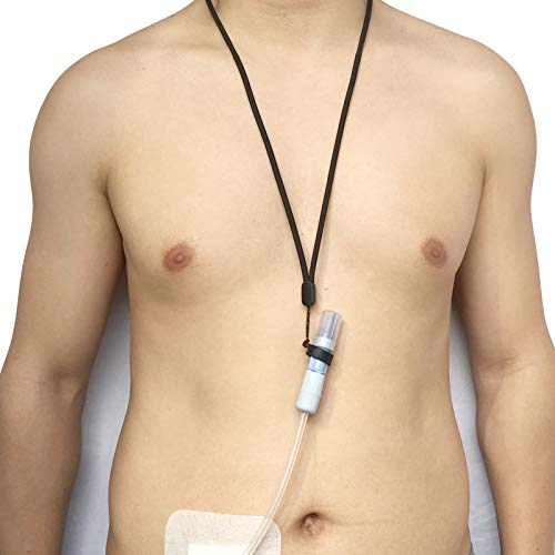 Peritoneal Dialysis Transfer Set Holder Adjustable Length Secure PD Accessories Durable (2PCS Lanyards + 4PCS Silicone Rings)