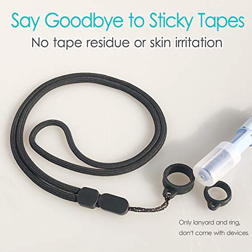 Peritoneal Dialysis Transfer Set Holder Adjustable Length Secure PD Accessories Durable (2PCS Lanyards + 4PCS Silicone Rings)