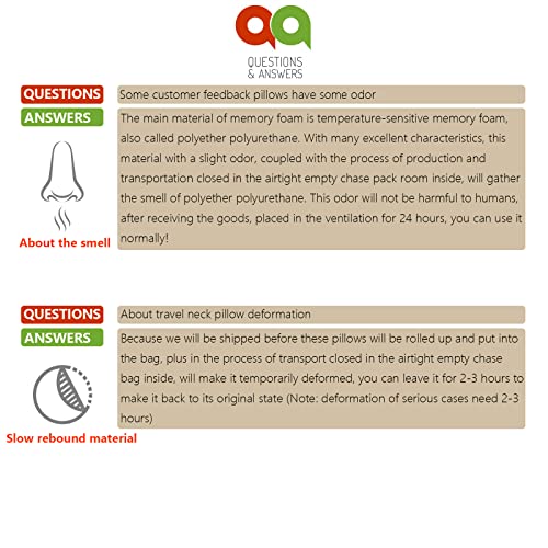 Travel Pillow, Best Memory Foam Neck Pillow and Head Support Soft Pillow with Side Storage Bags, for Sleep Rest, Airplane, Car, Family and Travel Use(Dark Grey)