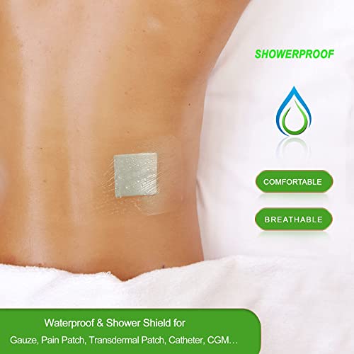 Transparent Film Dressing, Waterproof Wound Cover Bandage 4''x4.75'', 50 Packs, Post Surgical Shower or IV Shield, Tattoo Aftercare Bandage, Adhesive Patch by NeuHeils (4" x 4 3/4")