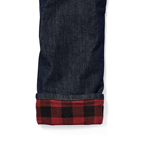 Eddie Bauer Men's H2Low Flex Flannel-Lined Jeans, Deep Rinse, 34W x 32L
