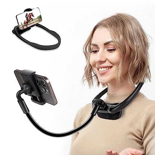 Cell Phone Stand, Neck Cell Phone Holder, Flexible Long Arm Gooseneck Phone Holder for bed, 360 Degree Free Rotation Phone Mount, Universal Multi-Functional Mobile Phone Stand for 4.7''-6.7'' Phone